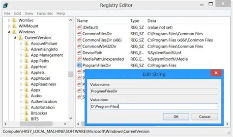 Change Default Program Files Directory In Windows