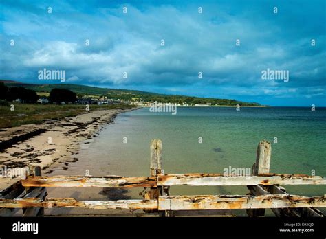 Golspie Beach And Its Old Pier Golspie Sutherland Stock Photo Alamy