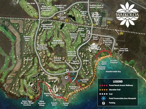 Waikoloa Beach Resort Cultural Map Waikoloa Beach Resort