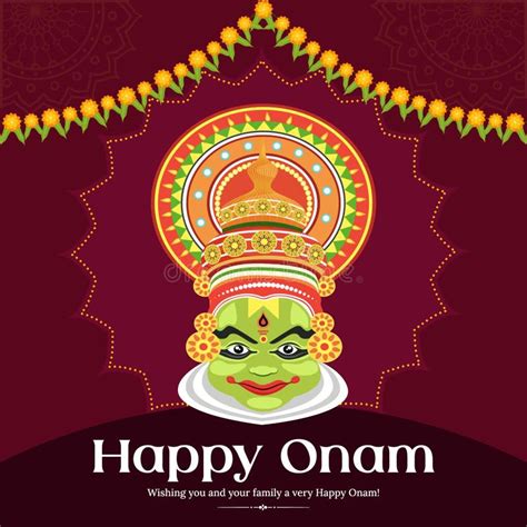 Happy Onam Indian Festival Banner Design Stock Vector Illustration Of