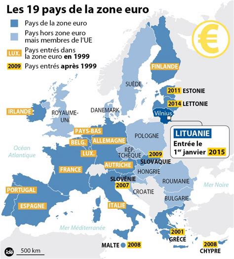 Carte Zone Euro Carte