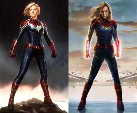 Captain Marvel Concept Art Comparison Marvelstudios