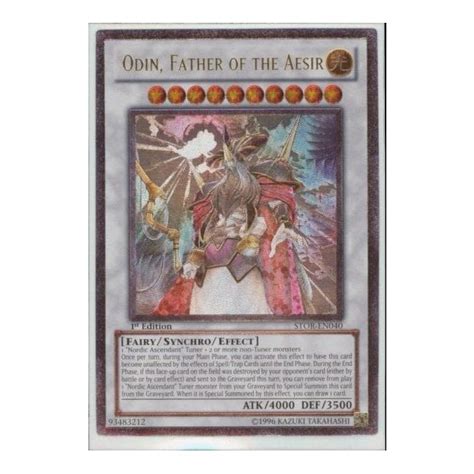 Yu Gi Oh Card Stor En040 Odin Father Of The Aesir Ultimate Rare