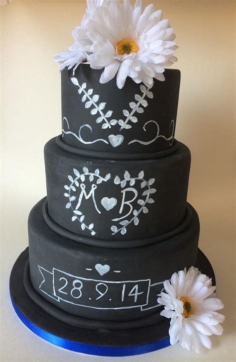 Chalkboard Wedding Cake Decorated Cake By Sweetlocks Cakesdecor