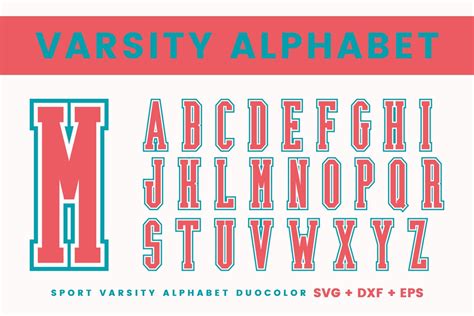Modern Varsity Font Svg Vector Font College Font Baseball Font