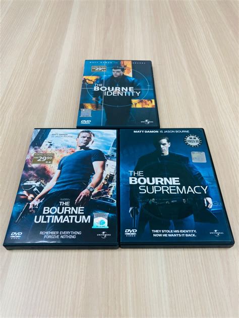 The Bourne Trilogy Dvd Bundle Hobbies And Toys Music And Media Cds And Dvds On Carousell