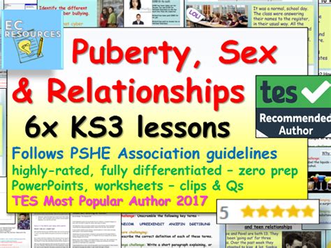 Puberty Relationships Sex Education Teaching Resources