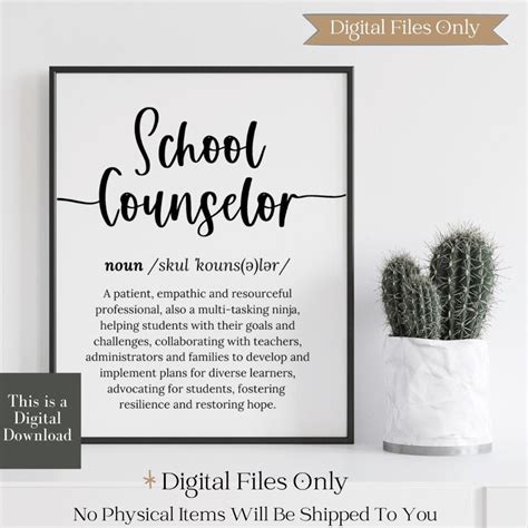 School Counselor Quotes Desk T Thank You Sign Counselling Etsy