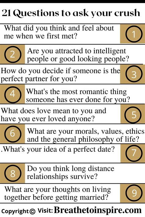 21 Questions To Ask Your Crush This Strategic List Reveals A Lot About
