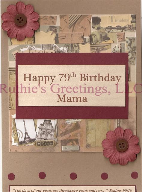 Handmade 79th Birthday Card