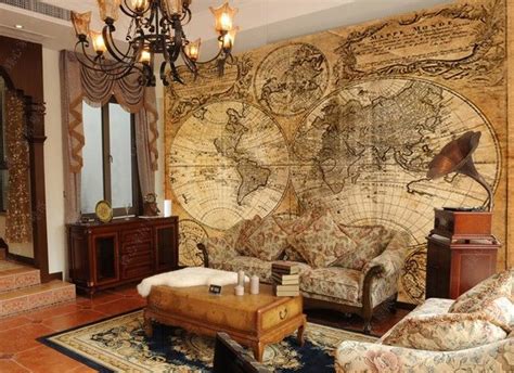 650x473px Old World Map Murals Wallpaper Wallpapersafari