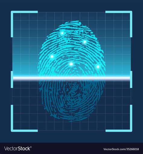 Fingerprint Scan Finger Scanning Biometric Id Vector Image