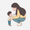 Mamá De Dibujos Animados Con Niños | imágenes de gráficos png gratis ...