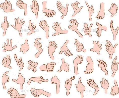 Cartoon Hands Pack 3 Hand Drawing Reference Cartoon Drawings