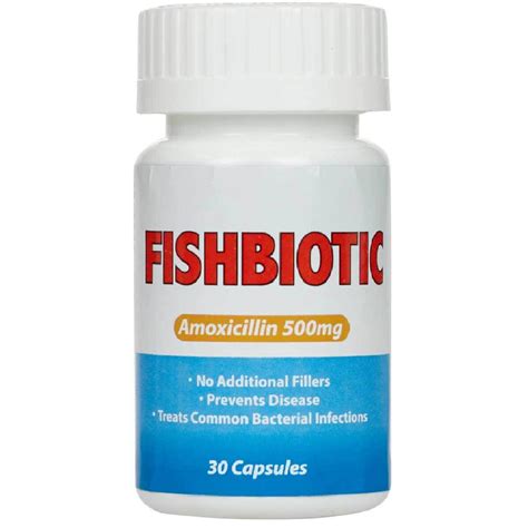 Fishbiotic Amoxicillin 500mg 30 Capsules Free Shipping Fishaid
