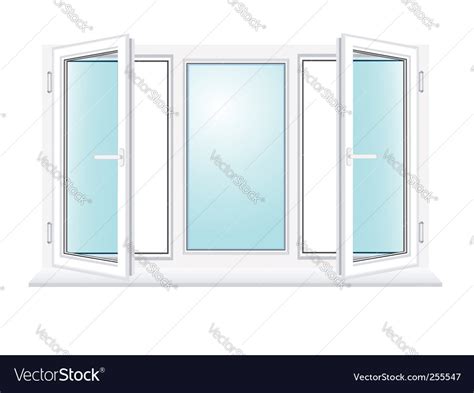 Open Plastic Glass Window Illustration Royalty Free Vector