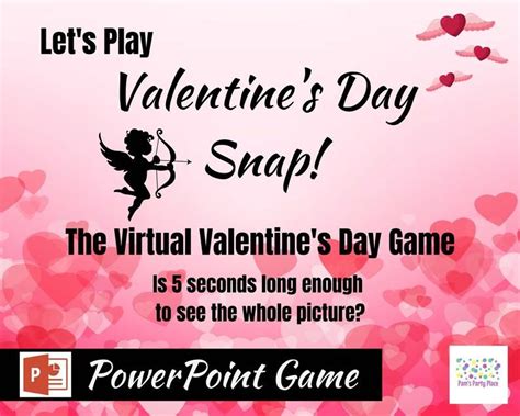 Valentine S Day Snap Game Memory Game Virtual Or Large Etsy Valentine S Day Games Memory