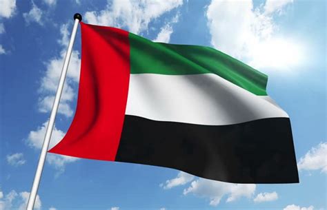 Uae Flag And Sky Uae Flag Dubai Flag