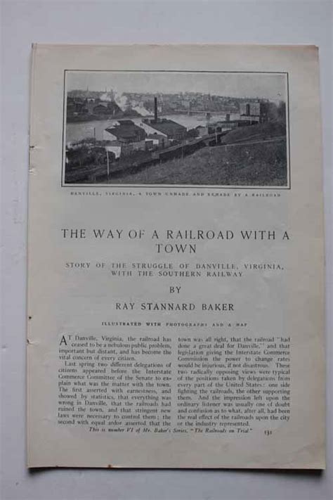 Article The Way Of A Railroad With A Town Illustrated With
