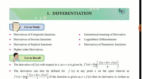 Introduction To Differentiation Youtube