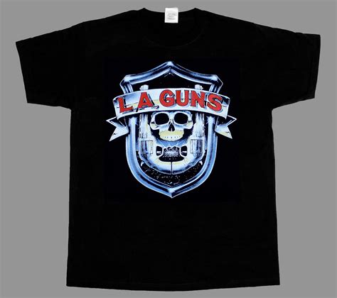 La Guns L A Guns No Mercy Tour 1988 Metal Rock Short New Black T Shirt