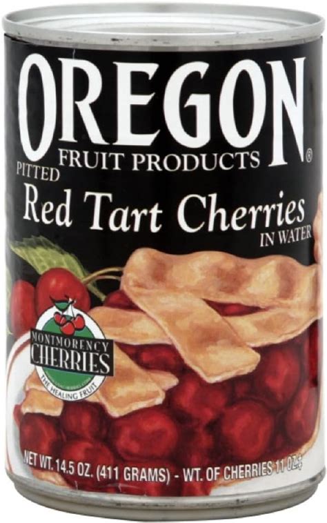 Oregon Fruit Pitted Red Tart Cherries In Water 145 Ounce