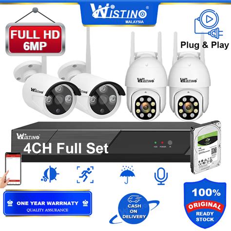 Wistino Nvr Kits Plug And Play Ch Fhd Mp Nvr Cctv System Hd Mp Ip