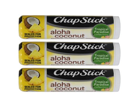 Chapstick Aloha Coconut Tropical Paradise Oz Lip Balm Pack