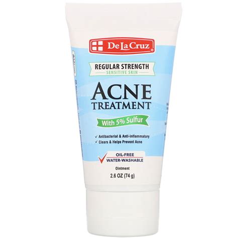 De La Cruz Ointment Acne Treatment With 5 Sulfur Regular Strength