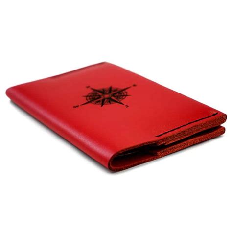 Handmade Womens Passport Holder Of Genuine Italian Leather In Red Color