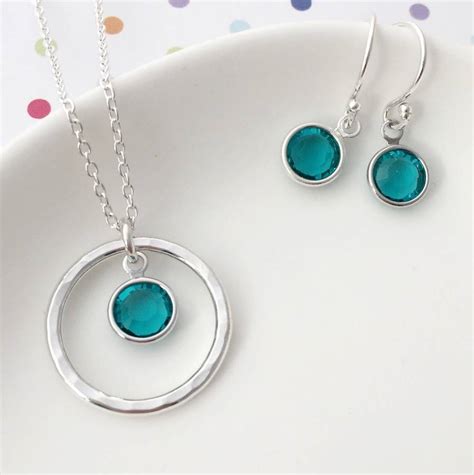 December Birthstone Circle Necklace By Sophie Jones Jewellery