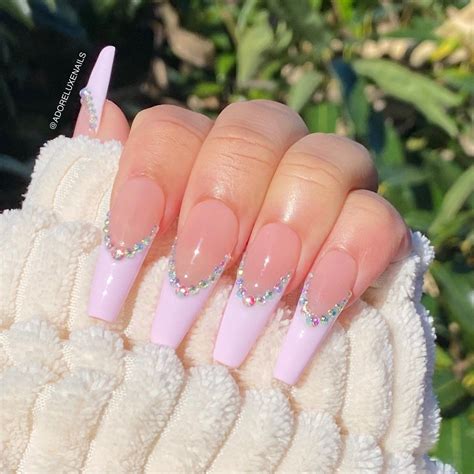 princess in 2021 long square acrylic nails acrylic nails coffin pink french tip acrylic nails