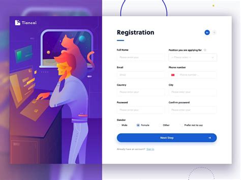 Registration Page Form Design Web Login Page Design Login Design