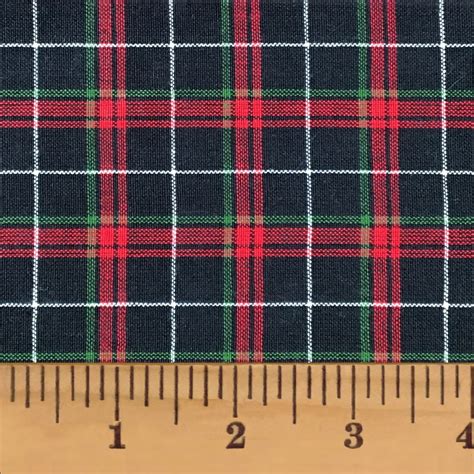 Holiday Hearth 6 Red And Black Tartan Plaid Cotton Fabric Sold By The