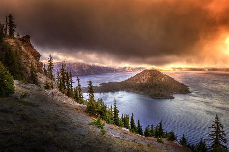 Crater Lake Hd Wallpaper Hd Nature 4k Wallpapers Images And