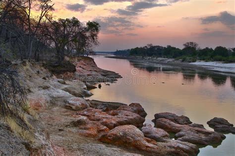 Evening Photo Of Luangwa River South Luangwa National Park Border Hdr