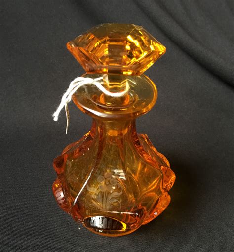 Bohemian Amber Glass Perfume Bottle C 1840 Moorabool Antiques Galleries