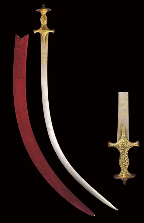 a safavid sword shamshir blade iran 17th or early 18th century hilt indian 19th century