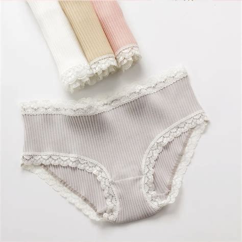 Seedrulia Free Shipping New Womens 95cotton Panties Girl Briefs Solid Underwear Sexy Ladies