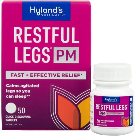 Hylands Naturals Restful Legs Nighttime Pm Tablets 50 Ct Restless
