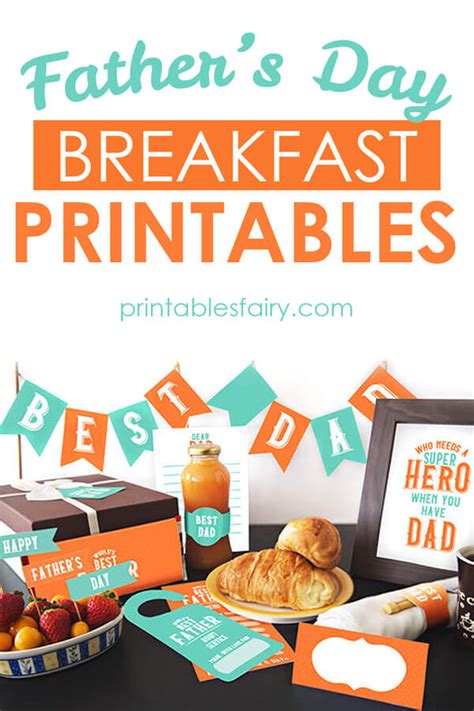 Fathers Day Breakfast In Bed Kit The Printables Fairy