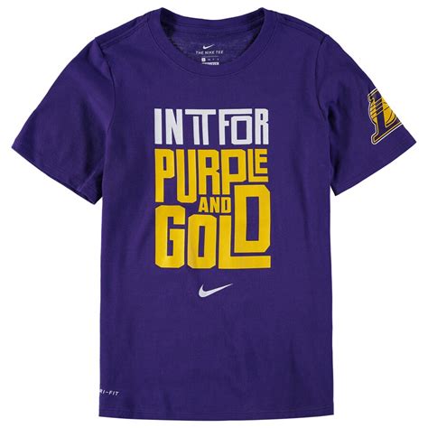 Nike Los Angeles Lakers Youth Purple In It Verbiage Performance T Shirt