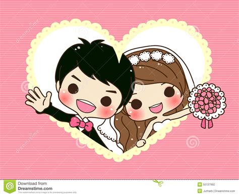 Cute Couple Wedding Stock Vector Illustration Of Female
