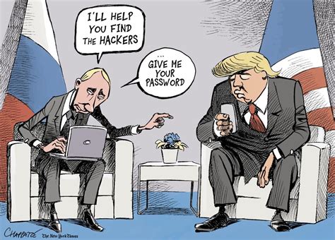 Political Cartoons Kick Me Putin Trump Jr Fake News Columnists