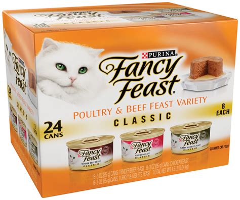 Canned fancy feast food isn't bad for your cat, strictly speaking. Fancy Feast Poultry & Beef Feast Variety Classic Gourmet ...
