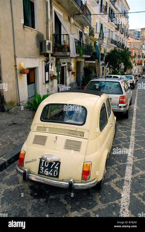 Fiat 500 In A Residential Area Pizzo Vibo Valentia Calabria South