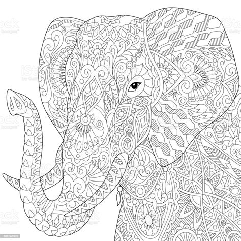 Sie entwickeln ein gefühl für farben und formen und üben sich im exakten umgang mit den farbstiften. Elefanten Malvorlagen Buch Stock Vektor Art und mehr Bilder von Afrikanische Kultur - iStock