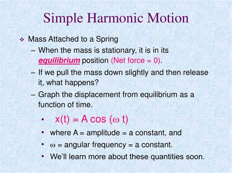 Ppt Simple Harmonic Motion Powerpoint Presentation Free Download