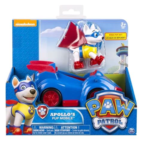 Paw Patrol Apollo Genuine Toy Car Set Tracker Ryder Skye Scroll Action