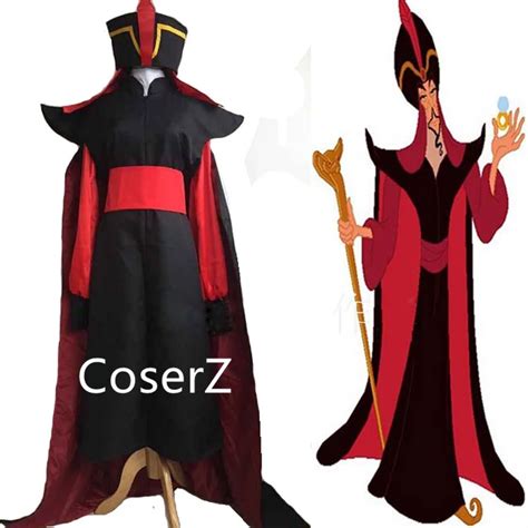 Custom Aladdin Jafar Kostim Negativca Jafar Villain Cosplay Halloween Coserz Costume Jafar